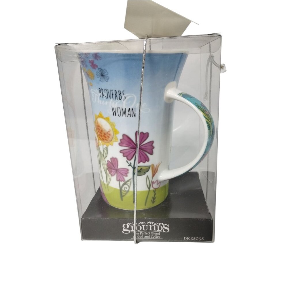 Common Grounds Proverbs Thirty One Woman 12 fl oz Coffee Mug Bone China Gift Box